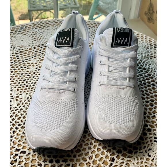 Ladies Nice-Nice Fashion Sneakers White Size 8.5M Mesh Breathable Arch-Soles 641 - Picture 6 of 9